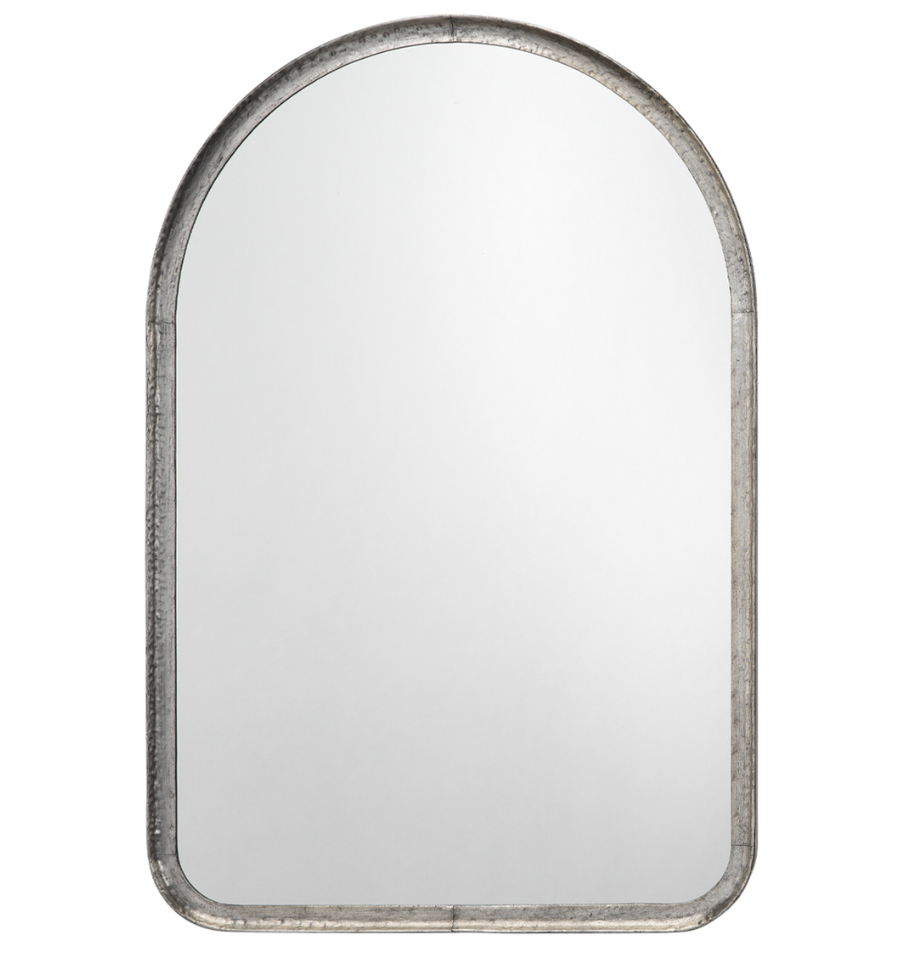 JY Metal Arch Mirror - Silver Leaf Metal