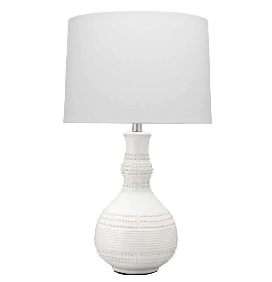 JY Droplet Table Lamp - White Ceramic