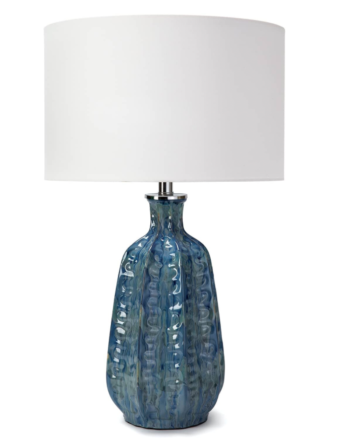 Antigua Ceramic Table Lamp (Blue)