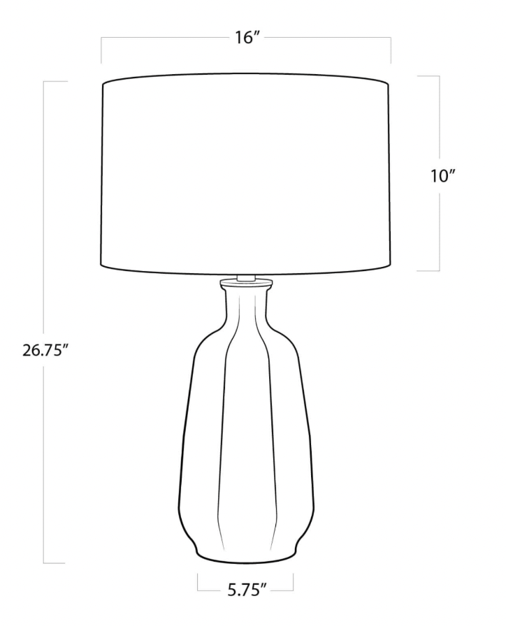 Antigua Ceramic Table Lamp (Blue)