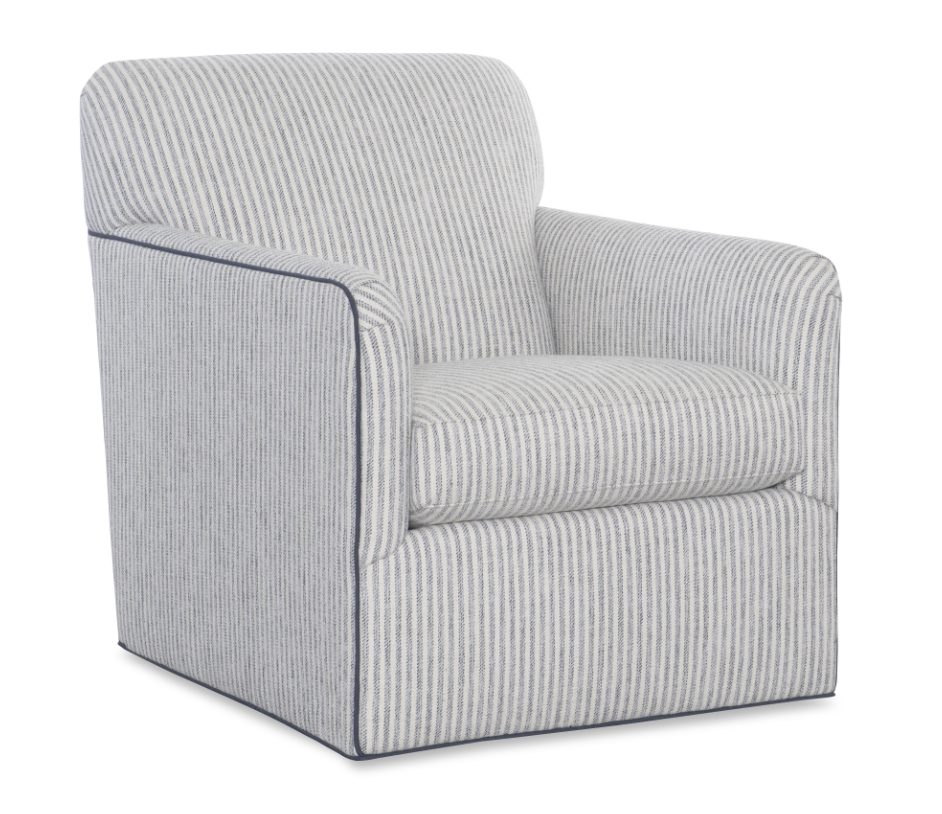 Madelaine Swivel Chair in Legend Denim