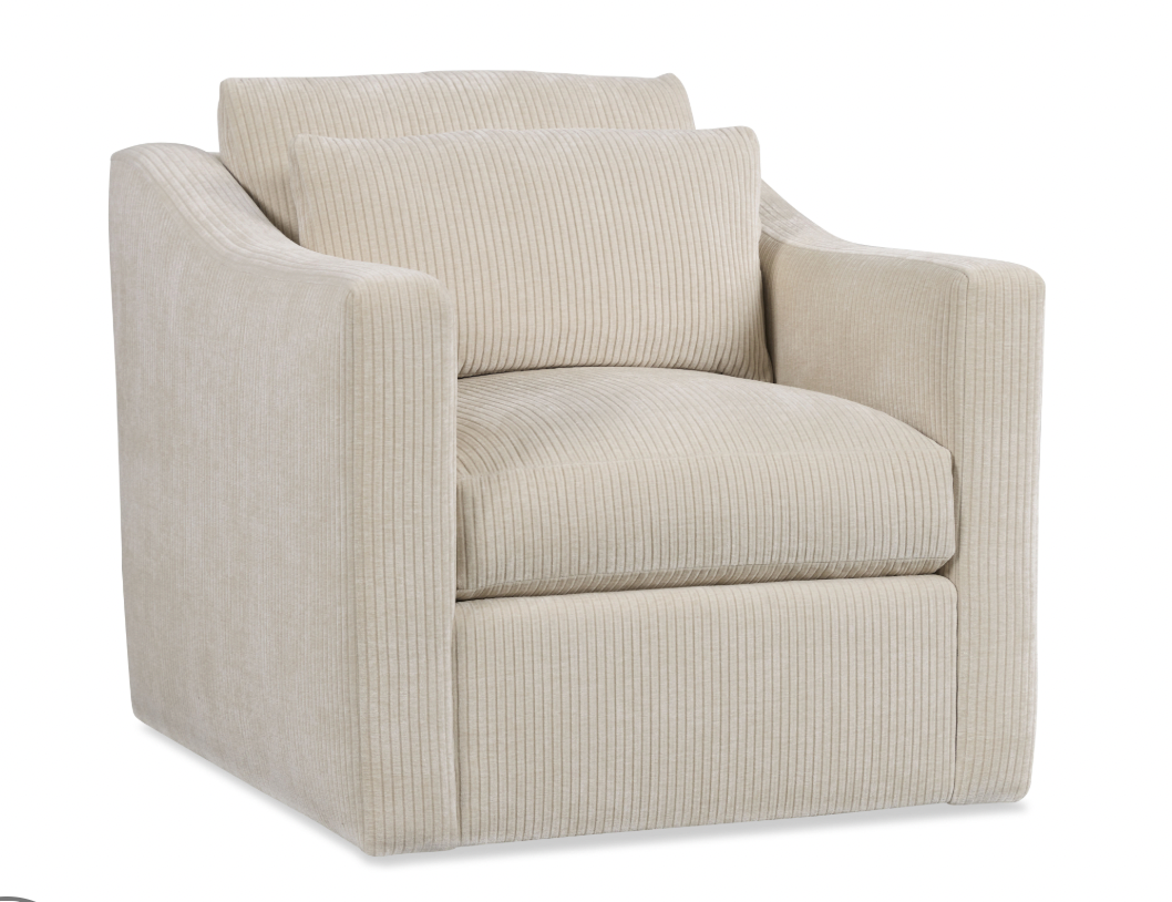 Carly Swivel Chair & Ottoman in Nestled Natural