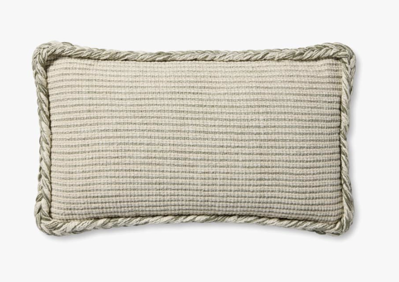 Oroville Natural / Olive Pillow 13" x 21"