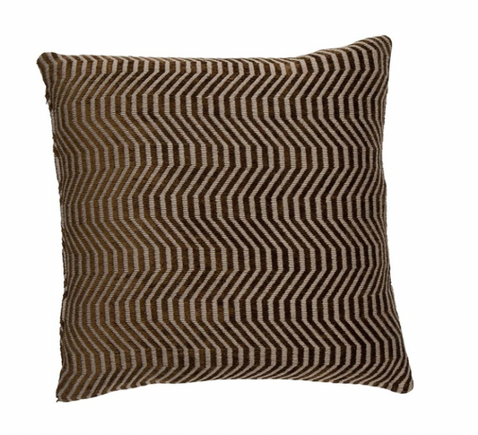 Zruebek Chestnut Poly Zigzag Pillow 14x24