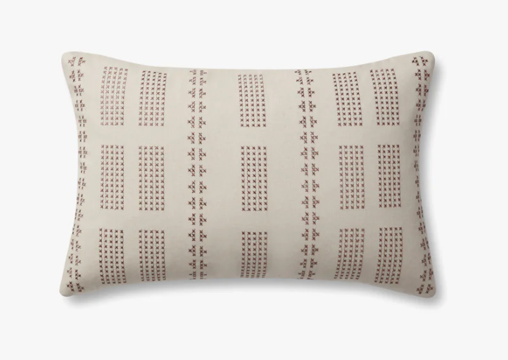 PJS0008 Natural / Clay Pillow 13" x 21"