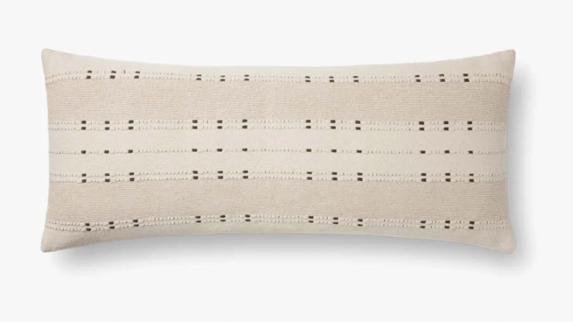 GABRIELLE Beige / Terracotta Pillow COVER ONLY  13" x 35"