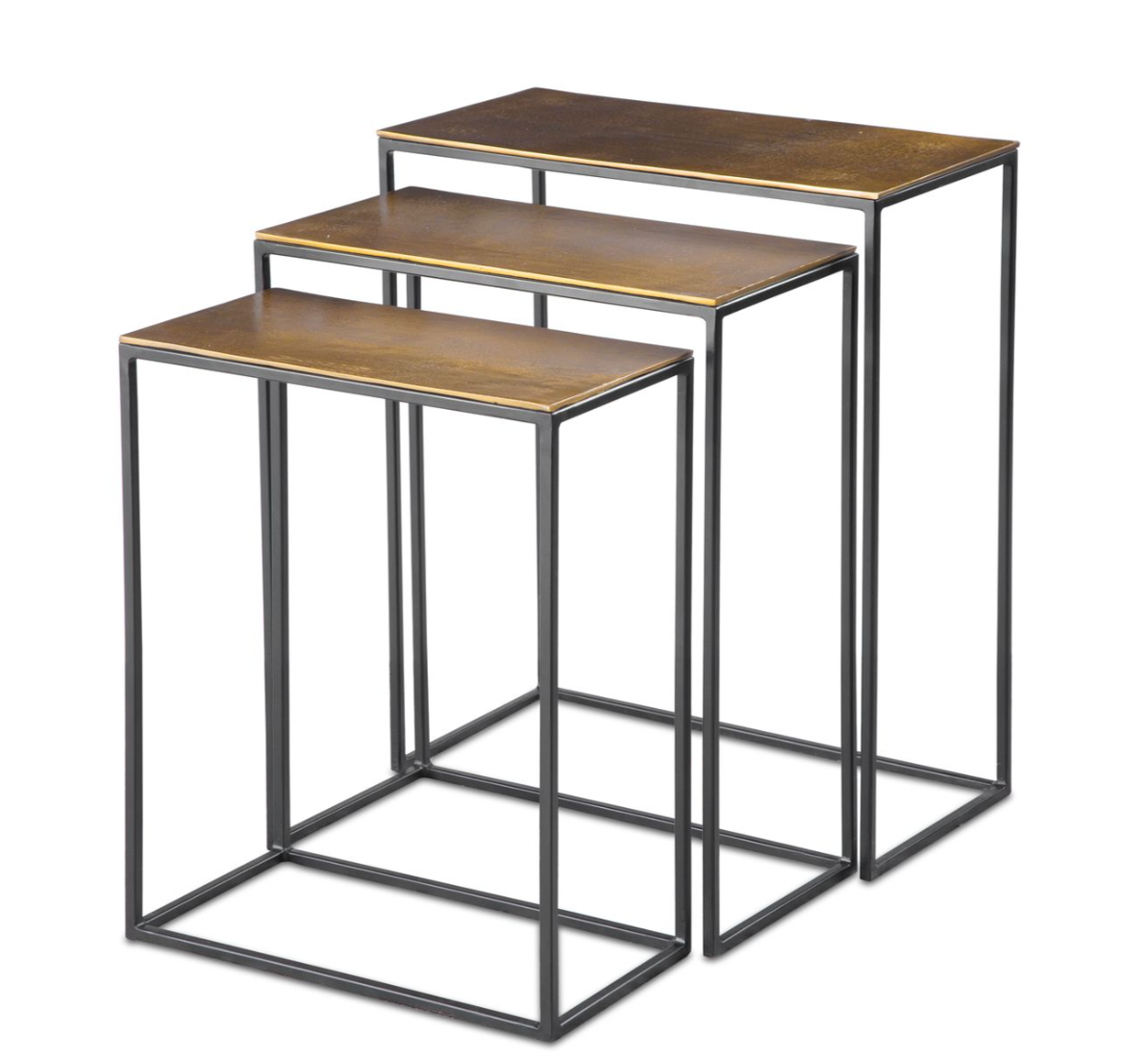Nesting Tables Set of 3 GOLD - Coreene