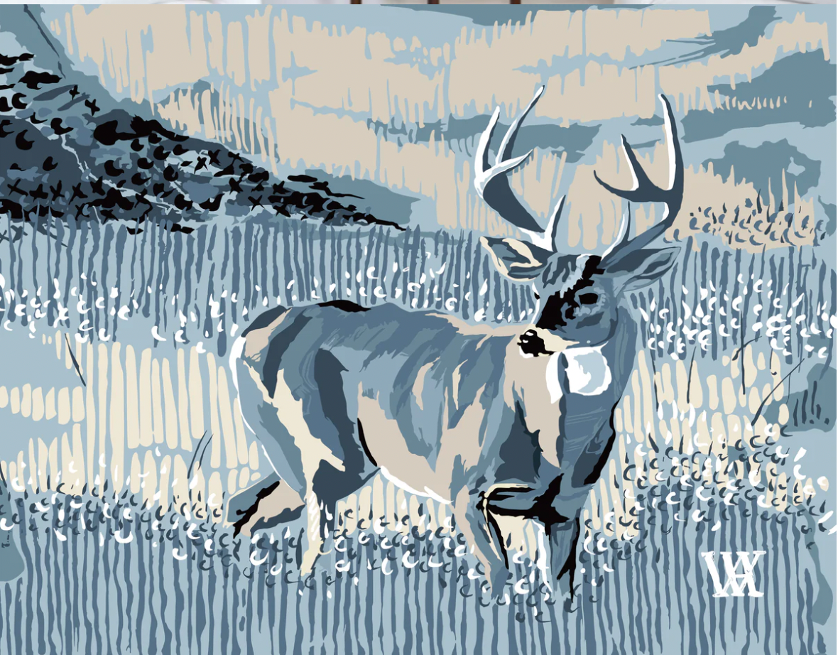 5 x 7 Still Buck - Blue