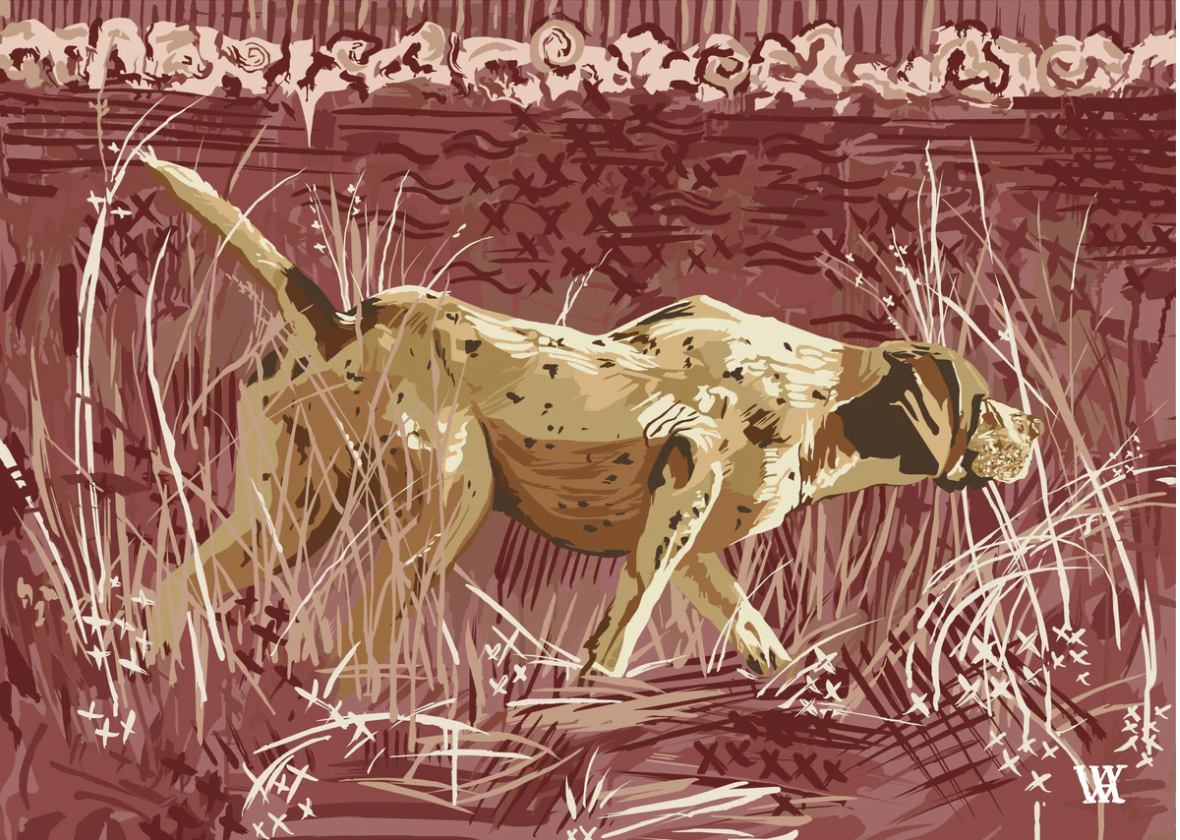 5 x 7 On the Hunt - Wine