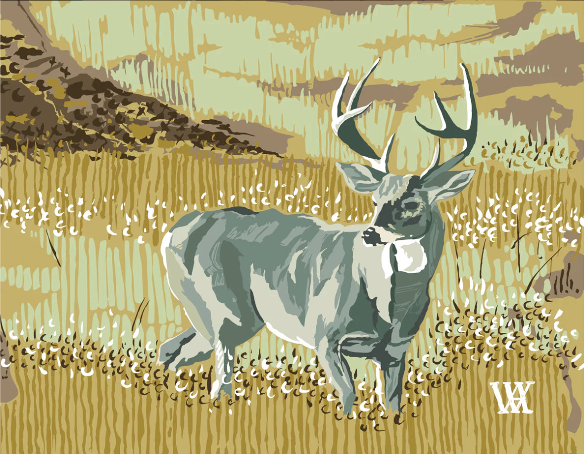 5 x 7 Still Buck - Golden - Espresso Frame
