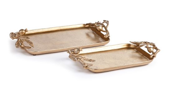 POMEGRANATE BRANCH DECORATIVE TRAYS
