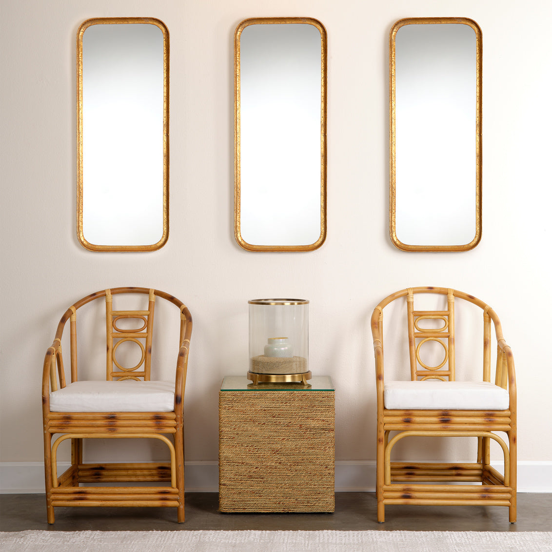 JY Capital Mirror - Gold Leaf Metal