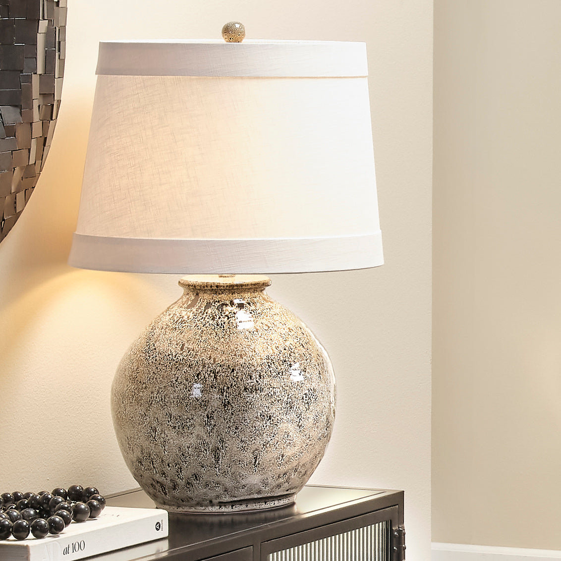 JY Vagabond Table Lamp - Brown Reactive Glaze Ceramic