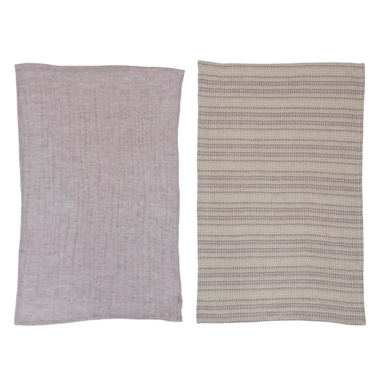 Woven Cotton Tea Towel, 2 Styles