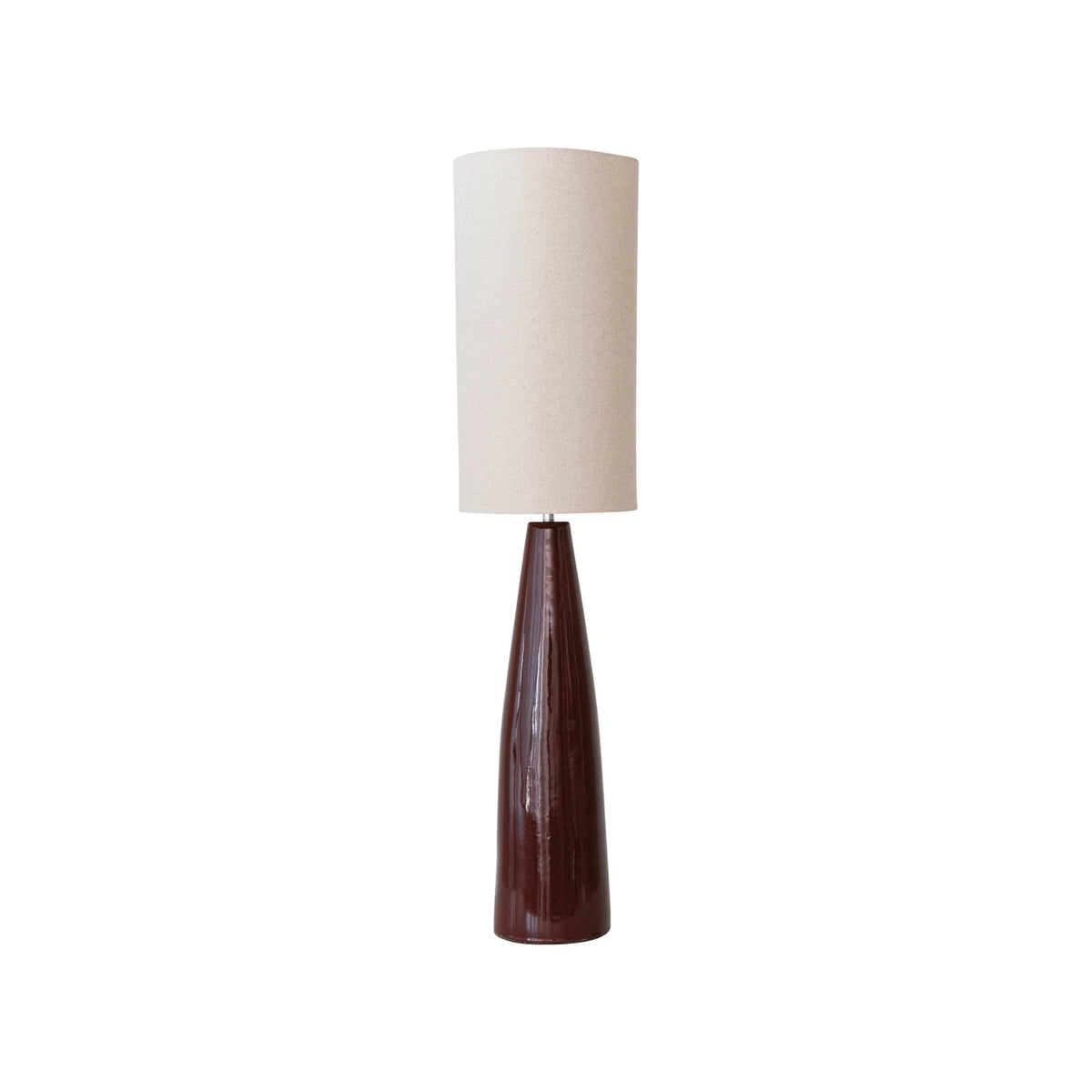 Ceramic Floor Lamp w/ Linen Shade