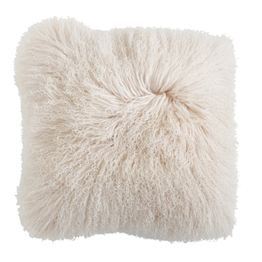 Mongolian Lam Fur Pillow - 20"