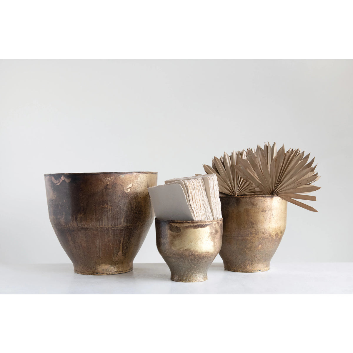 Metal Planters, Set of 3