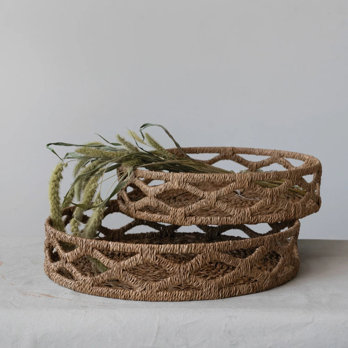 Decorative Hand-Woven Bankuan Tray - SMALL