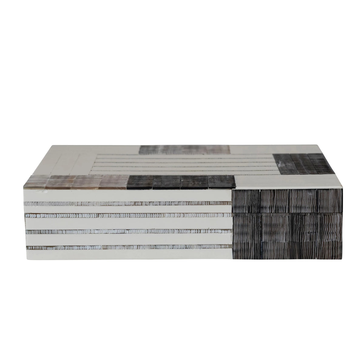 Resin & MDF Box w/ Horn Inlay, Multi Color