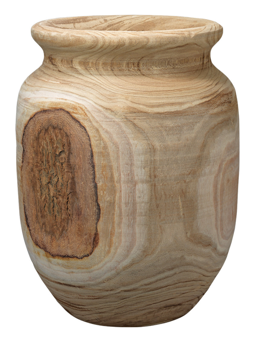 JY Topanga Wooden Vase - Natural Wood